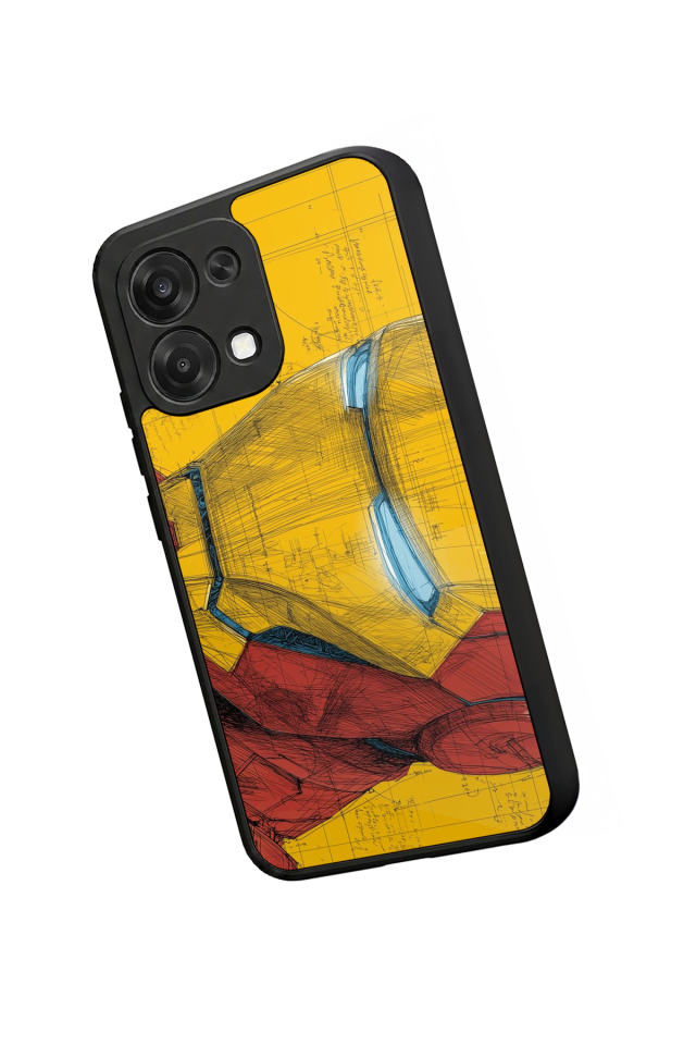 Oppo A6 Pro Uyumlu  Iron Man ( Demir Adam ) Tasarımlı Glossy Premium Kılıf
