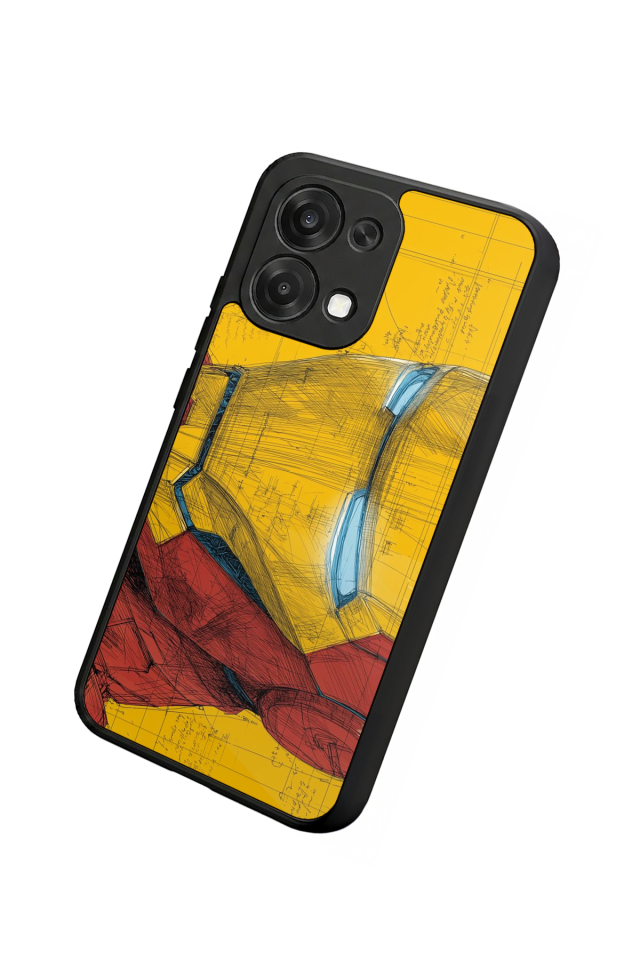 Oppo A6 Pro Uyumlu  Iron Man ( Demir Adam ) Tasarımlı Glossy Premium Kılıf