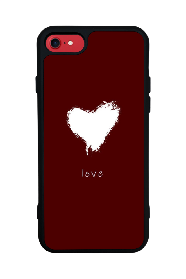 iPhone 7 Uyumlu Kalp Love Tasarımlı Glossy Premium Kılıf