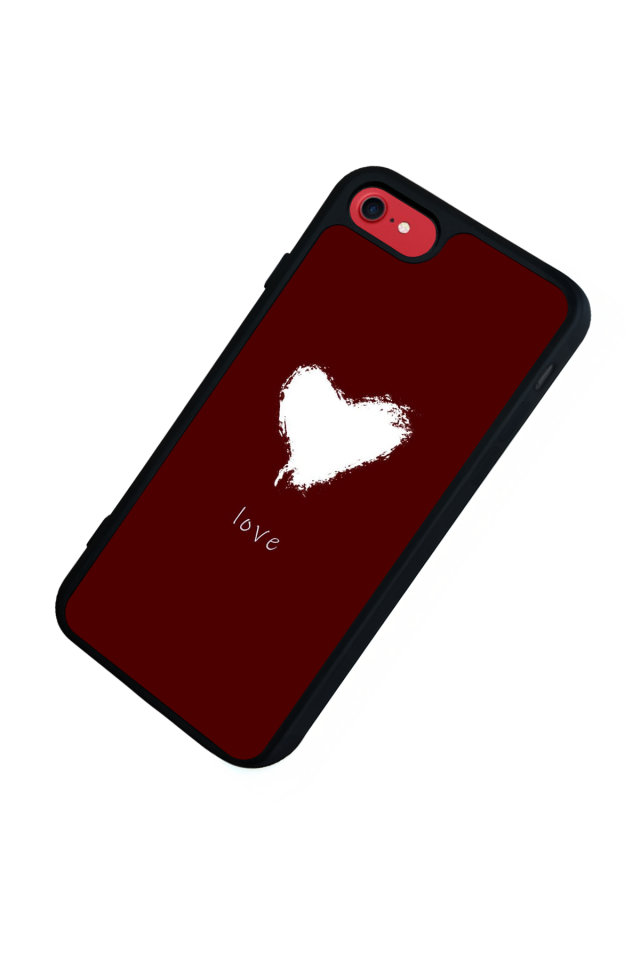 iPhone 7 Uyumlu Kalp Love Tasarımlı Glossy Premium Kılıf