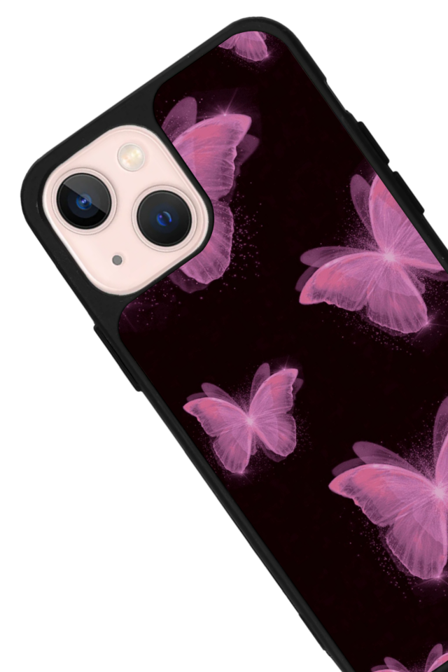 iPhone 15 Plus Uyumlu Kelebek Tasarımlı Glossy Premium Kılıf