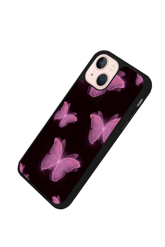 iPhone 15 Plus Uyumlu Kelebek Tasarımlı Glossy Premium Kılıf