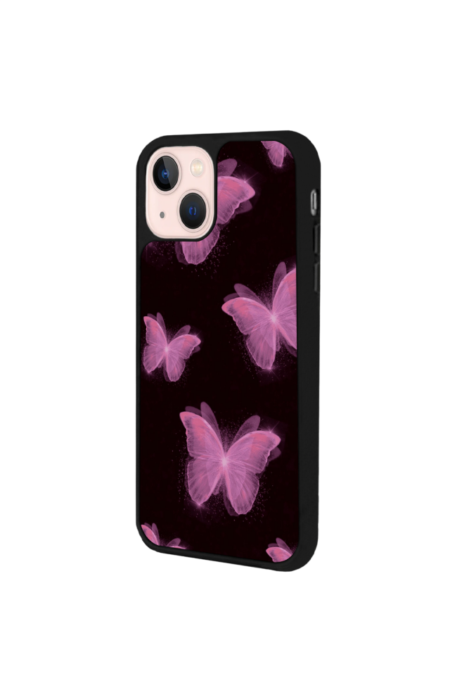 iPhone 15 Plus Uyumlu Kelebek Tasarımlı Glossy Premium Kılıf