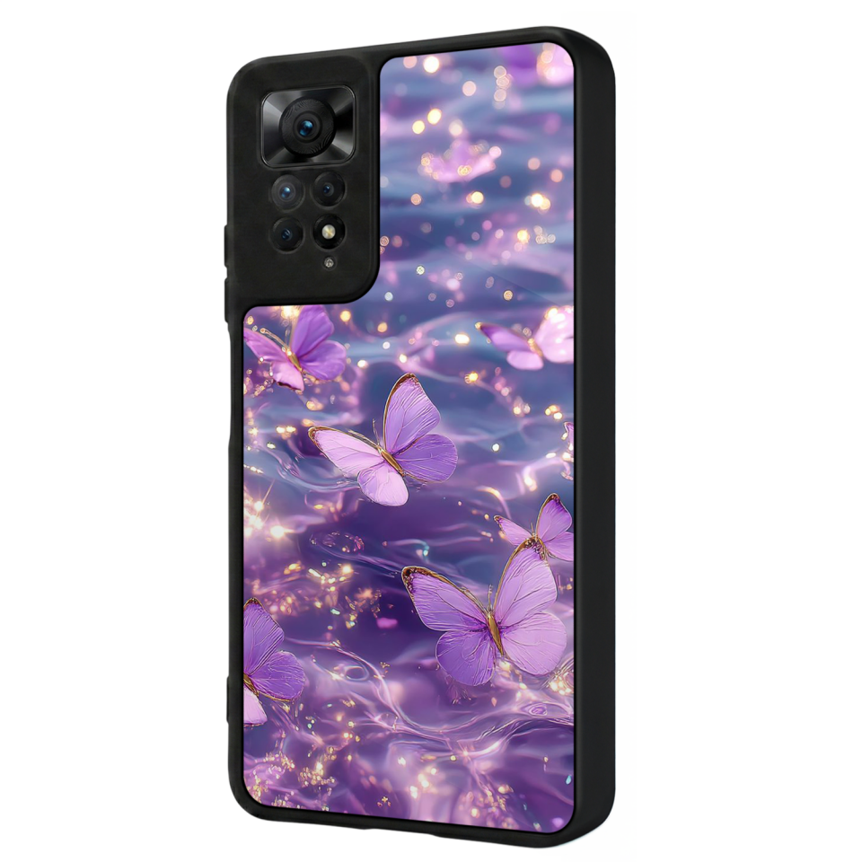 Xiaomi Redmi Note 11 Pro Uyumlu Kelebek Tasarımlı Glossy Premium Kılıf