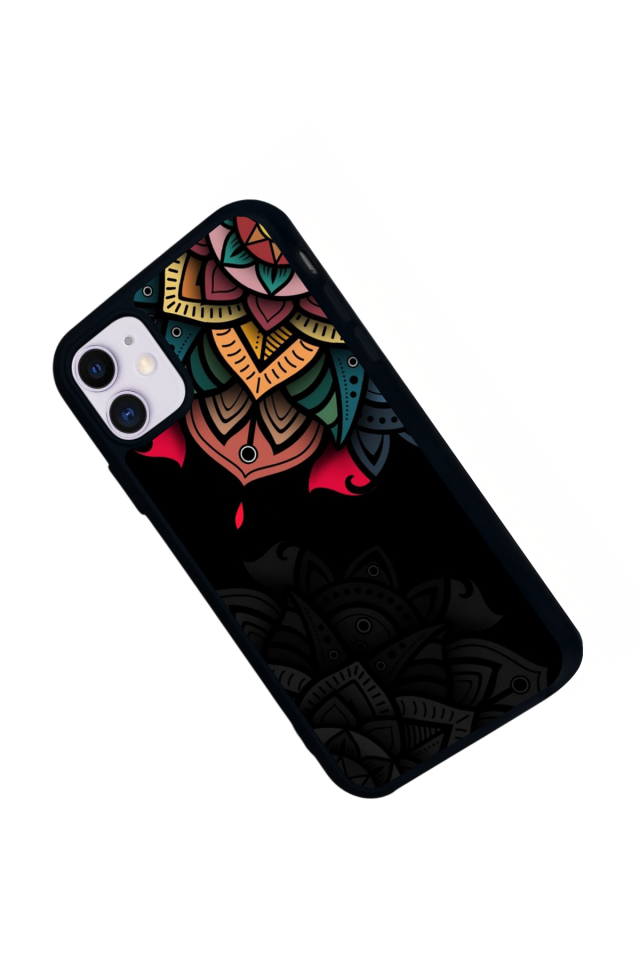 iPhone 11 Uyumlu Mandala Tasarımlı Glossy Premium Kılıf