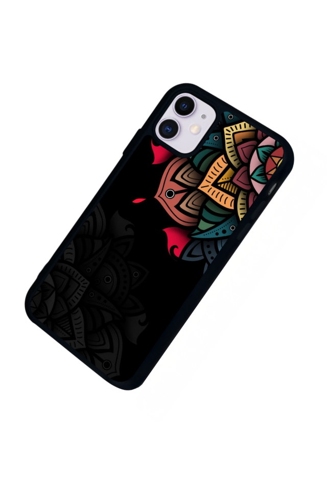 iPhone 11 Uyumlu Mandala Tasarımlı Glossy Premium Kılıf
