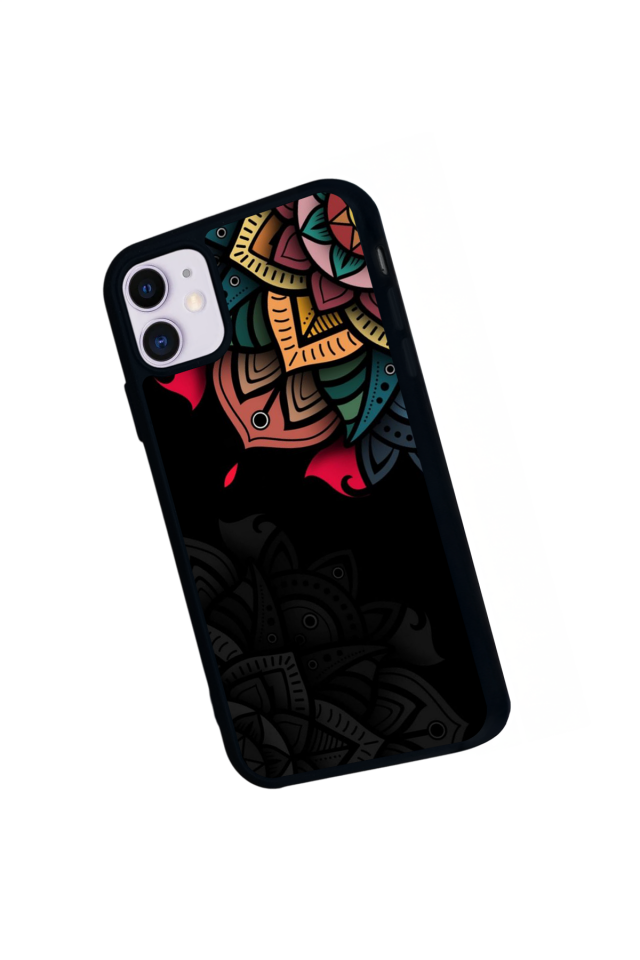 iPhone 11 Uyumlu Mandala Tasarımlı Glossy Premium Kılıf