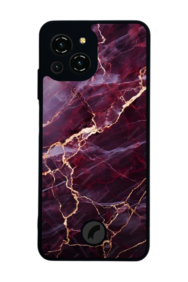 Reeder S23 Pro Max Uyumlu Mermer Marble Tasarımlı Glossy Premium Kılıf