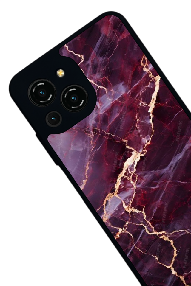 Reeder S23 Pro Max Uyumlu Mermer Marble Tasarımlı Glossy Premium Kılıf