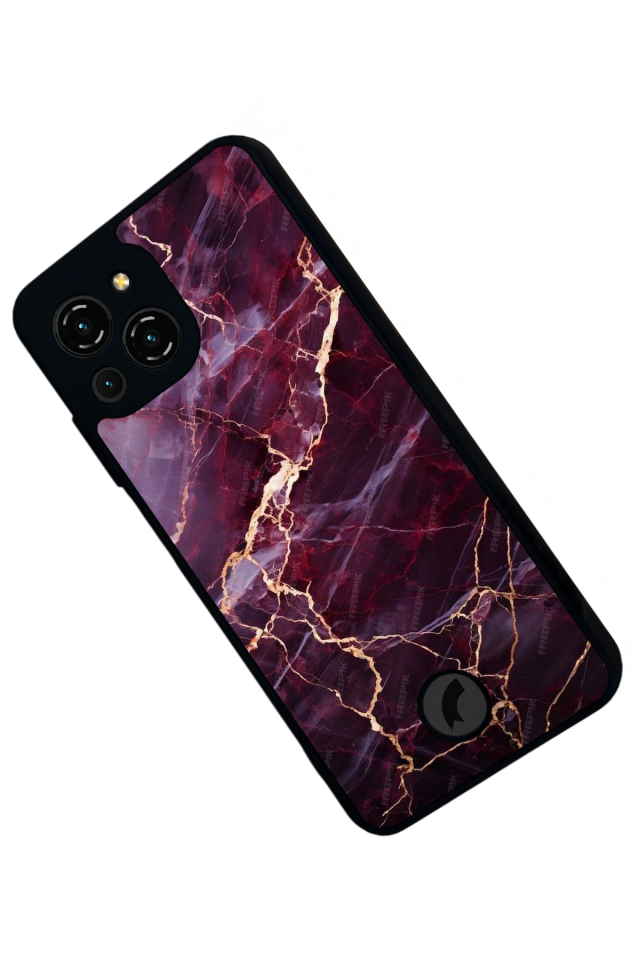 Reeder S23 Pro Max Uyumlu Mermer Marble Tasarımlı Glossy Premium Kılıf