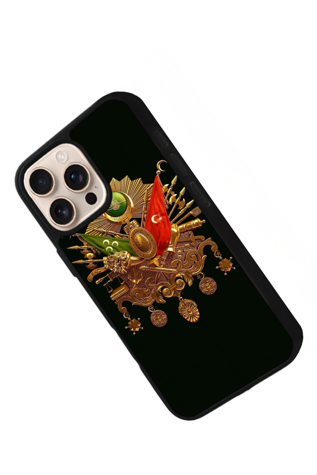 iPhone 14 Pro Uyumlu OsmanliTugrasi Tasarımlı Glossy Premium Kılıf