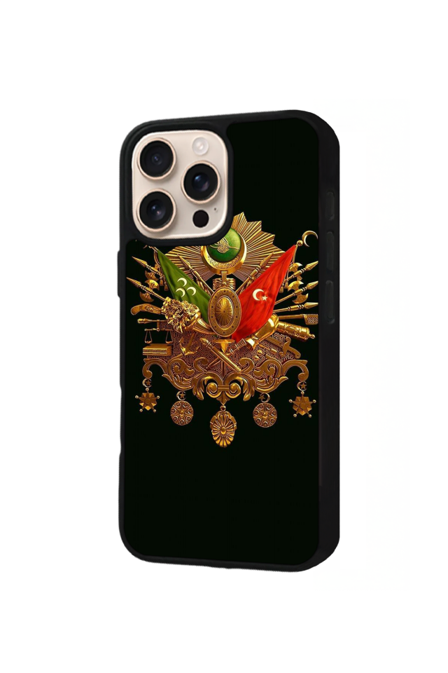 iPhone 14 Pro Uyumlu OsmanliTugrasi Tasarımlı Glossy Premium Kılıf