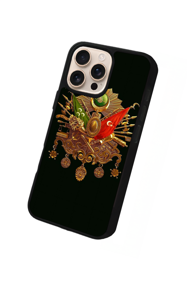 iPhone 14 Pro Uyumlu OsmanliTugrasi Tasarımlı Glossy Premium Kılıf