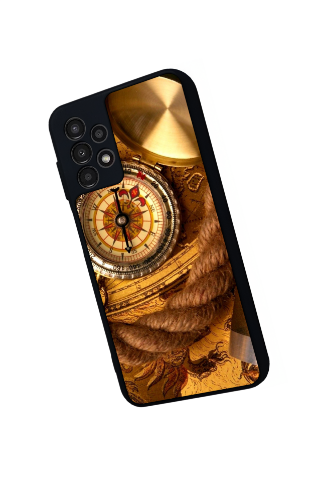 Samsung Galaxy A23 Uyumlu Pusula Tasarımlı Glossy Premium Kılıf