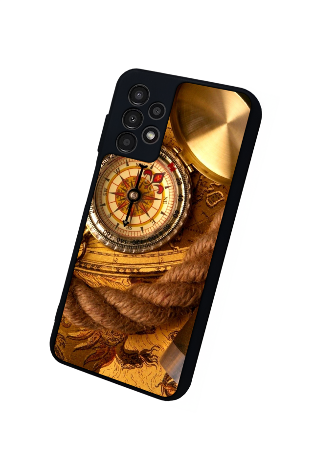 Samsung Galaxy A23 Uyumlu Pusula Tasarımlı Glossy Premium Kılıf