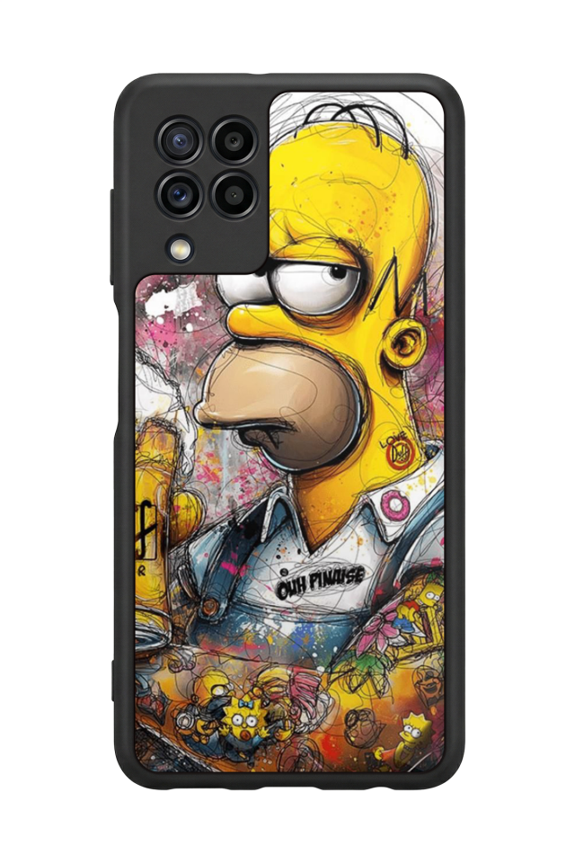 Samsung Galaxy M22 Uyumlu The Simpsons Tasarımlı Glossy Premium Kılıf
