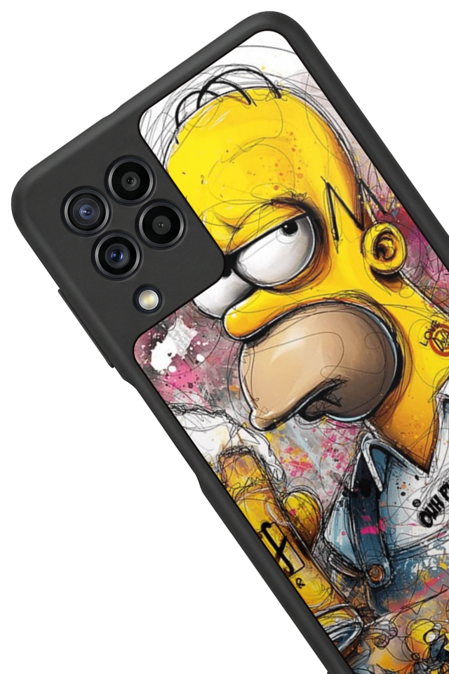 Samsung Galaxy M22 Uyumlu The Simpsons Tasarımlı Glossy Premium Kılıf