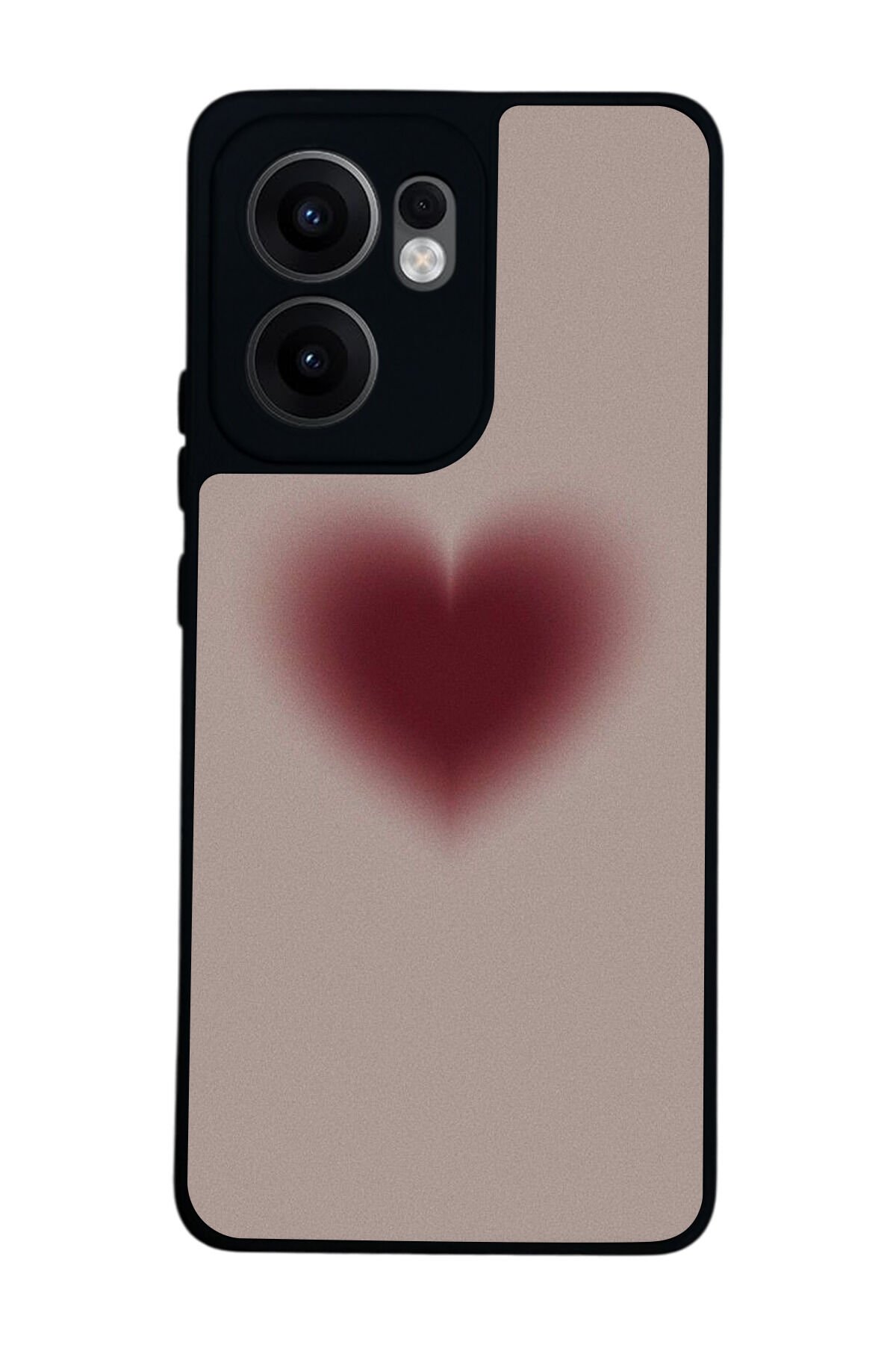 Oppo Reno 13F Uyumlu Kalp Love Tasarımlı Glossy Premium Kılıf