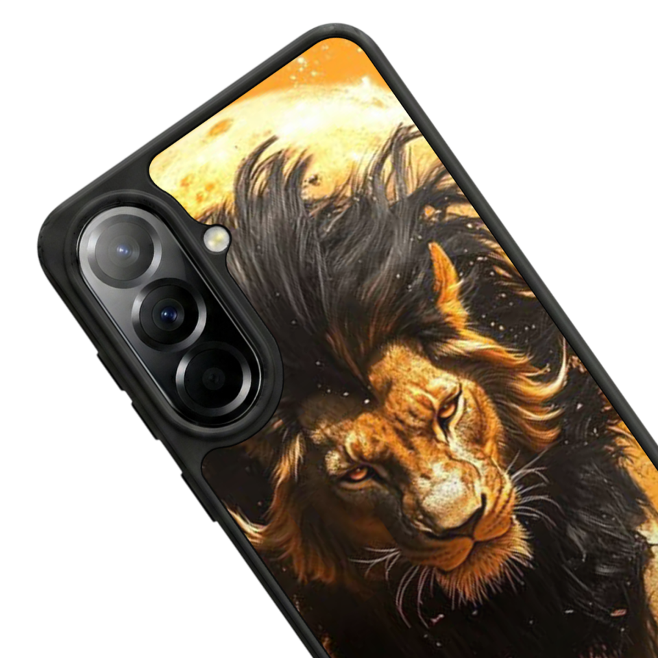 Samsung Galaxy A57 Uyumlu Aslan Tasarımlı Glossy Premium Kılıf