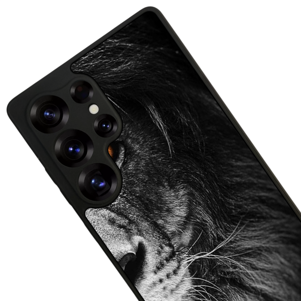 Samsung Galaxy S25 Ultra Uyumlu Aslan Tasarımlı Glossy Premium Kılıf