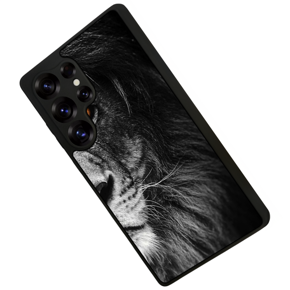 Samsung Galaxy S25 Ultra Uyumlu Aslan Tasarımlı Glossy Premium Kılıf