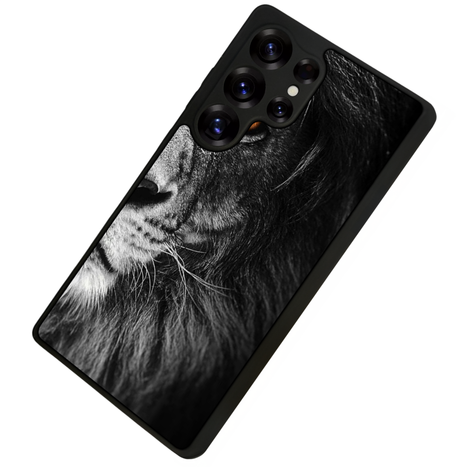 Samsung Galaxy S25 Ultra Uyumlu Aslan Tasarımlı Glossy Premium Kılıf
