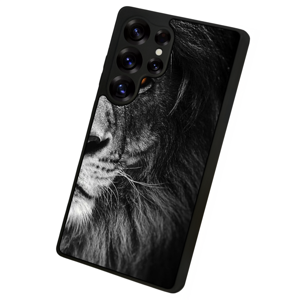 Samsung Galaxy S25 Ultra Uyumlu Aslan Tasarımlı Glossy Premium Kılıf