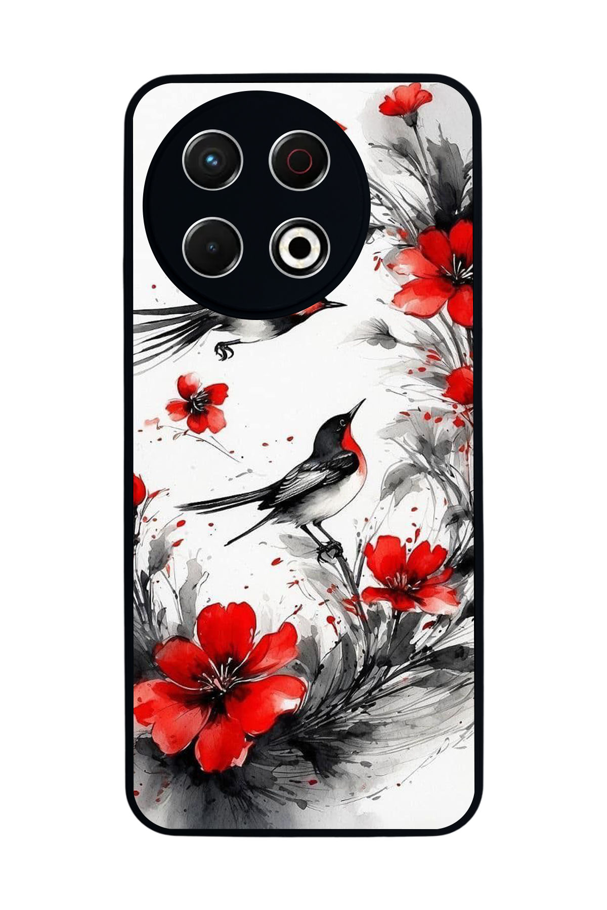 Tecno Spark 30 Pro Uyumlu Floral Tasarımlı Glossy Premium Kılıf