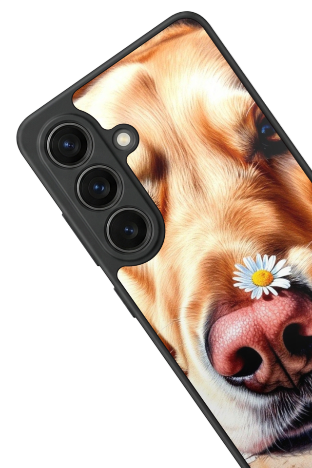 Samsung Galaxy S26 Uyumlu Golden Kopek Tasarımlı Glossy Premium Kılıf