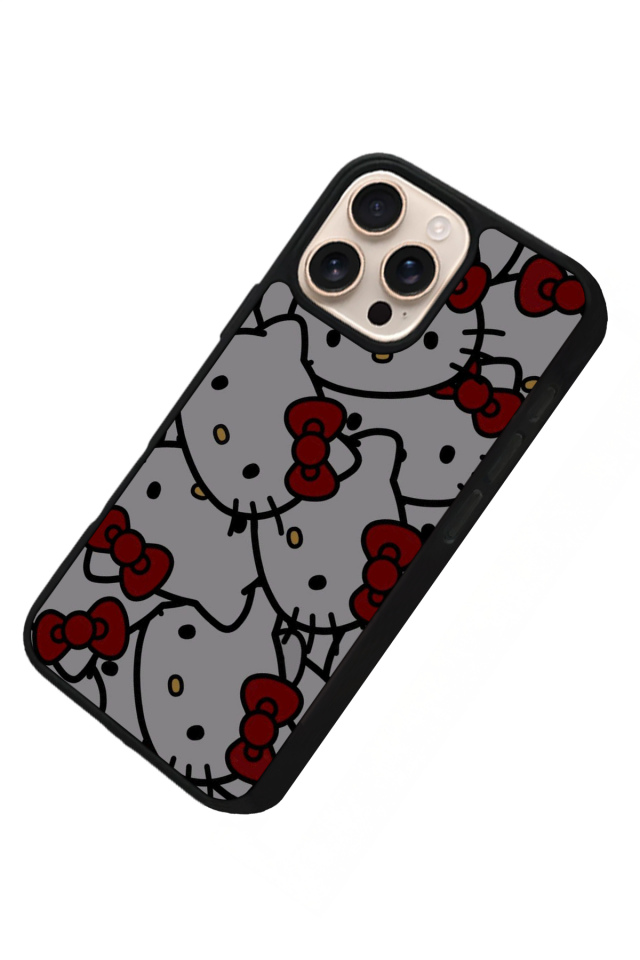 iPhone 15 Pro Uyumlu HelloKitty Tasarımlı Glossy Premium Kılıf