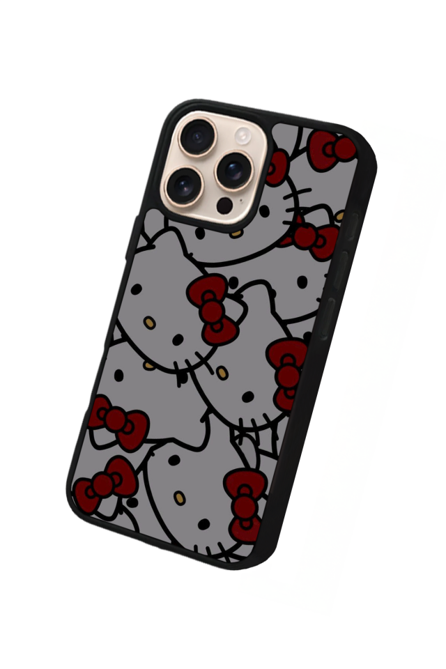 iPhone 15 Pro Uyumlu HelloKitty Tasarımlı Glossy Premium Kılıf