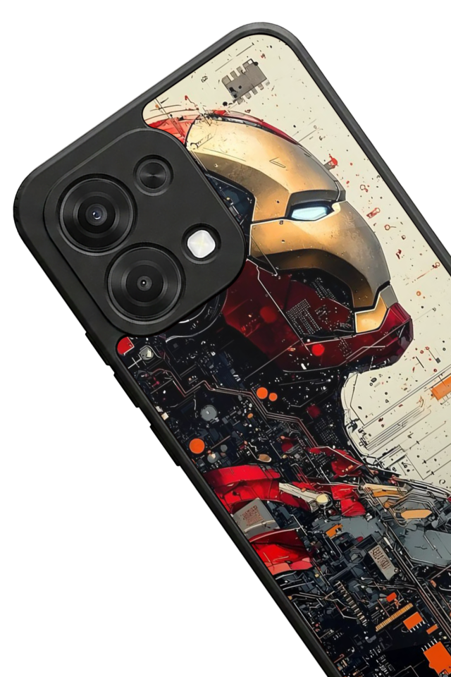 Oppo A6 Pro Uyumlu  Iron Man ( Demir Adam ) Tasarımlı Glossy Premium Kılıf