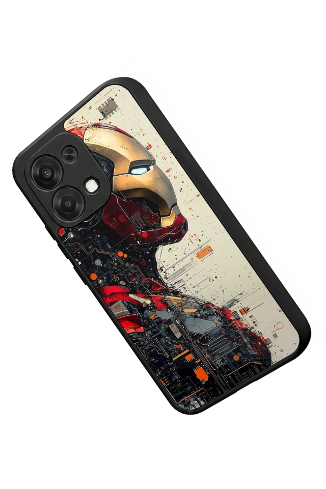 Oppo A6 Pro Uyumlu  Iron Man ( Demir Adam ) Tasarımlı Glossy Premium Kılıf