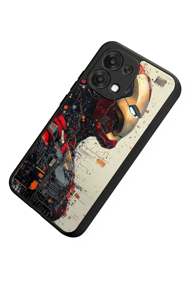 Oppo A6 Pro Uyumlu  Iron Man ( Demir Adam ) Tasarımlı Glossy Premium Kılıf