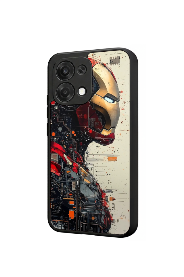 Oppo A6 Pro Uyumlu  Iron Man ( Demir Adam ) Tasarımlı Glossy Premium Kılıf