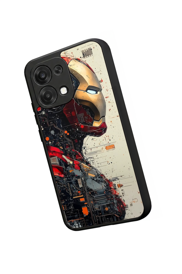 Oppo A6 Pro Uyumlu  Iron Man ( Demir Adam ) Tasarımlı Glossy Premium Kılıf