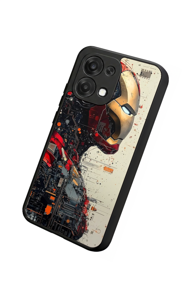 Oppo A6 Pro Uyumlu  Iron Man ( Demir Adam ) Tasarımlı Glossy Premium Kılıf