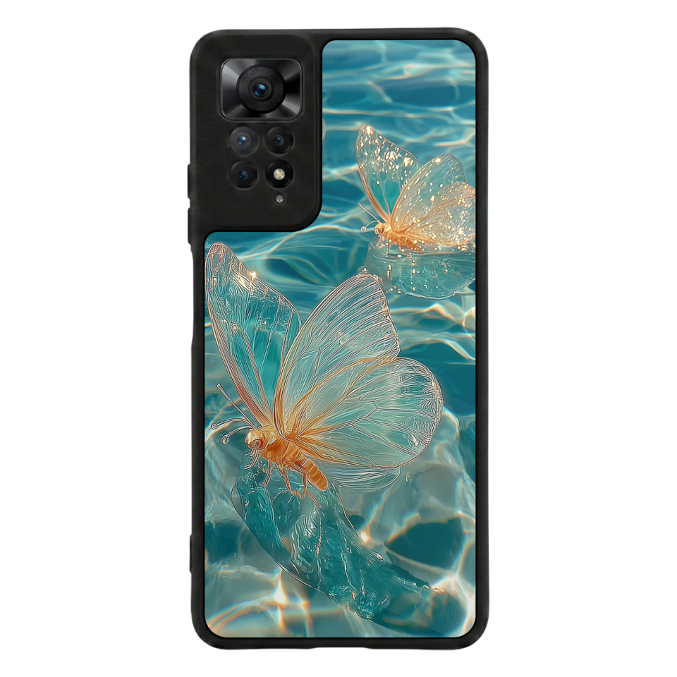Xiaomi Redmi Note 11 Pro Uyumlu Kelebek Tasarımlı Glossy Premium Kılıf