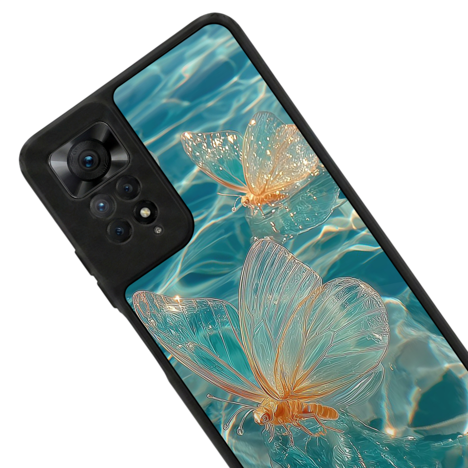 Xiaomi Redmi Note 11 Pro Uyumlu Kelebek Tasarımlı Glossy Premium Kılıf