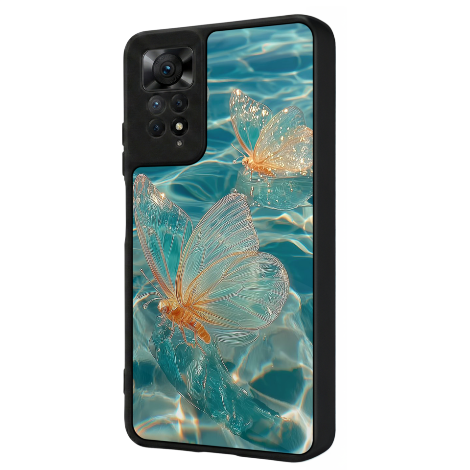 Xiaomi Redmi Note 11 Pro Uyumlu Kelebek Tasarımlı Glossy Premium Kılıf