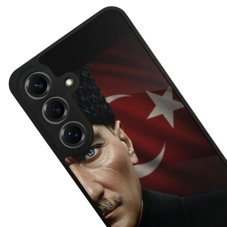 Samsung Galaxy S25 Uyumlu Mustafa Kemal Ataturk Tasarımlı Glossy Premium Kılıf