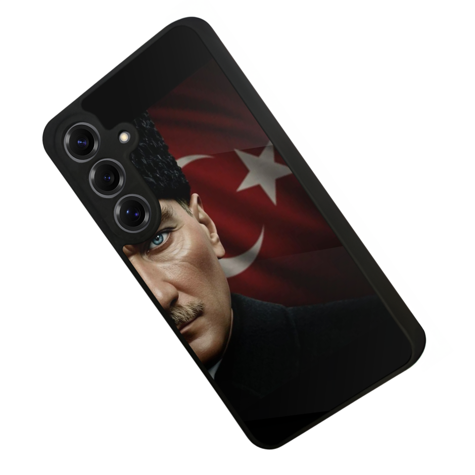 Samsung Galaxy S25 Uyumlu Mustafa Kemal Ataturk Tasarımlı Glossy Premium Kılıf