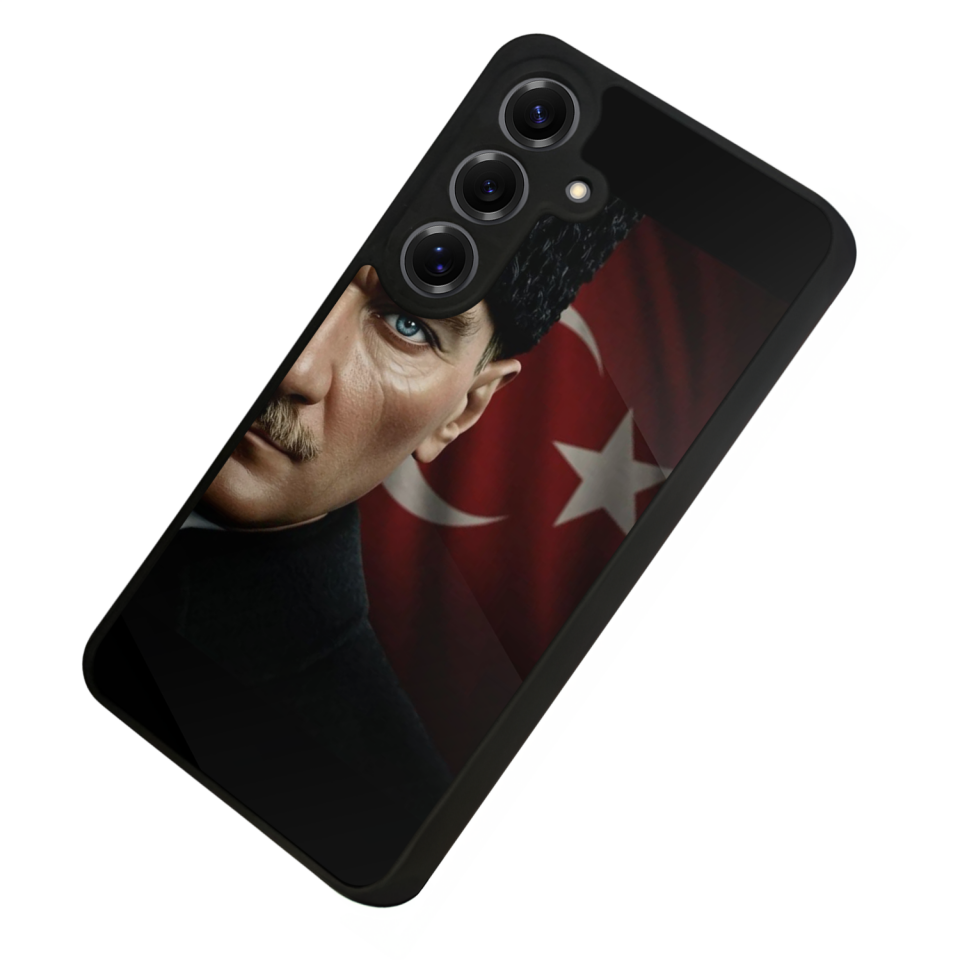 Samsung Galaxy S25 Uyumlu Mustafa Kemal Ataturk Tasarımlı Glossy Premium Kılıf