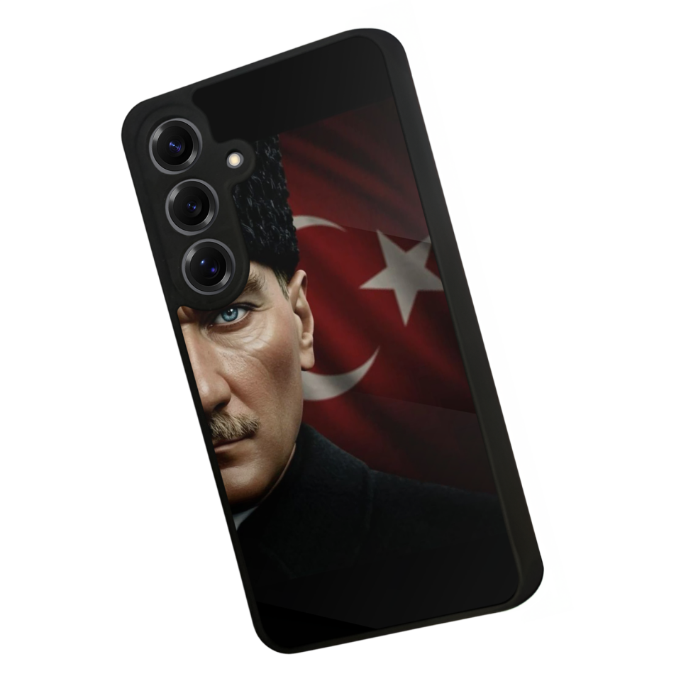 Samsung Galaxy S25 Uyumlu Mustafa Kemal Ataturk Tasarımlı Glossy Premium Kılıf