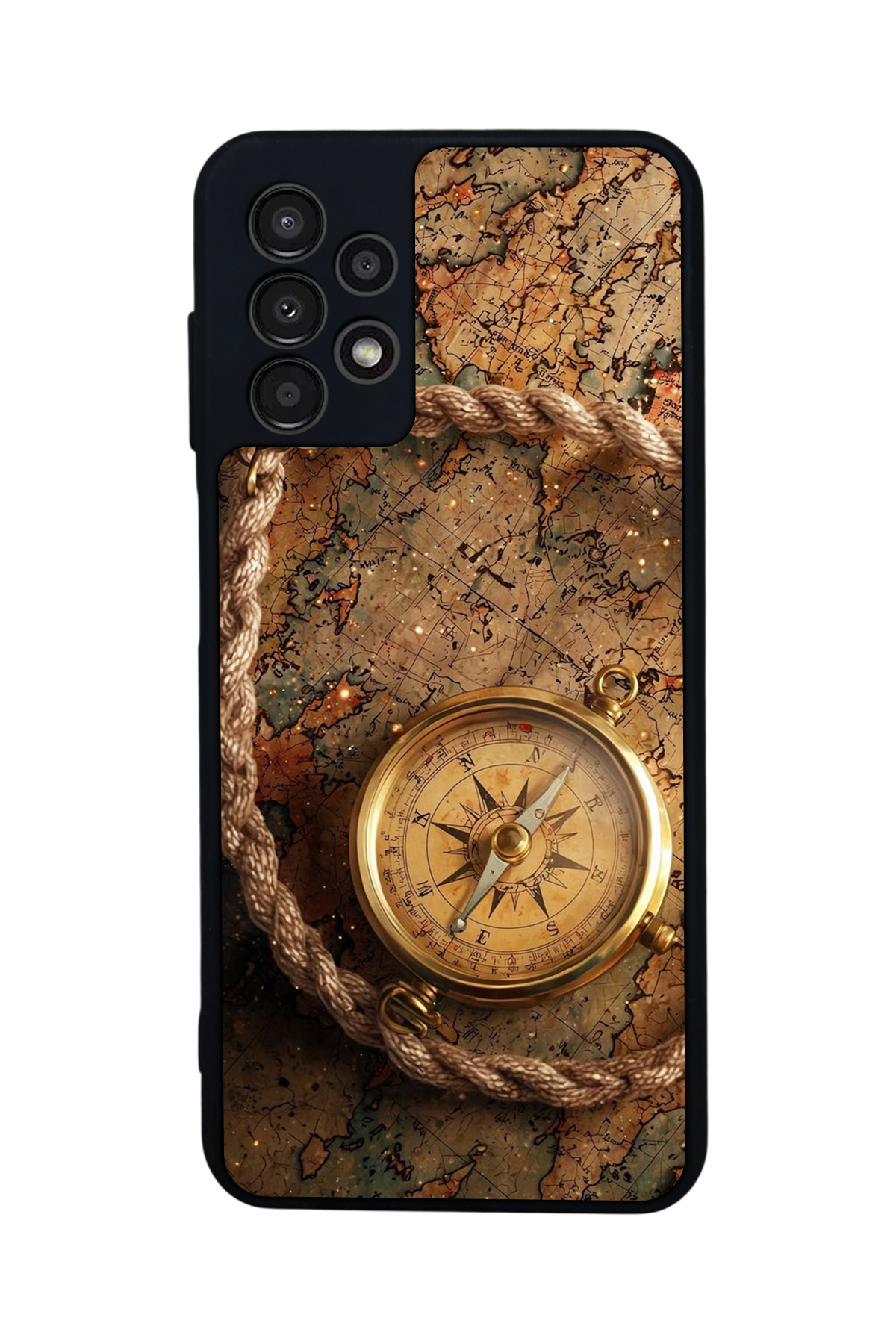 Samsung Galaxy A23 Uyumlu Pusula Tasarımlı Glossy Premium Kılıf
