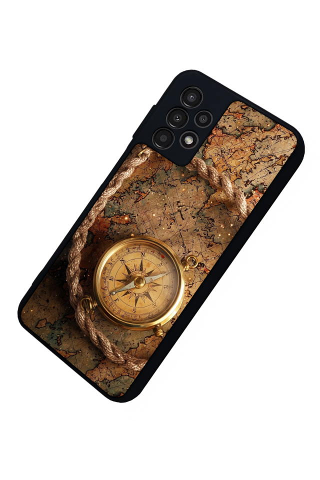 Samsung Galaxy A23 Uyumlu Pusula Tasarımlı Glossy Premium Kılıf