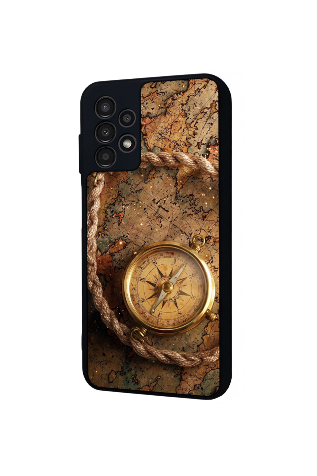Samsung Galaxy A23 Uyumlu Pusula Tasarımlı Glossy Premium Kılıf