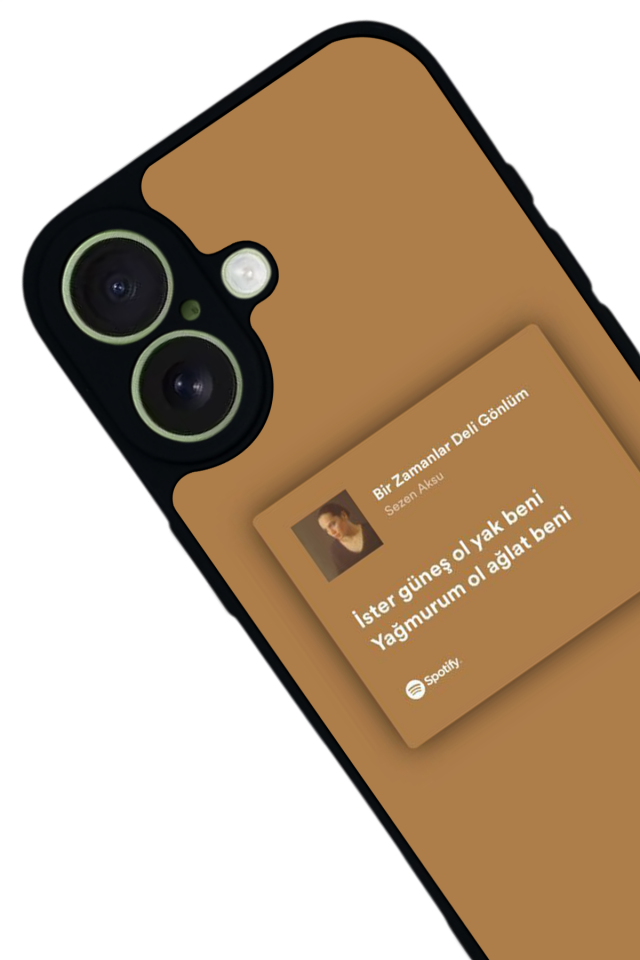iPhone 17 Uyumlu Sarki Sozleri Tasarımlı Glossy Premium Kılıf