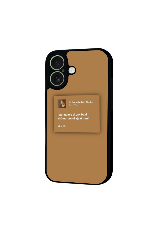 iPhone 17 Uyumlu Sarki Sozleri Tasarımlı Glossy Premium Kılıf