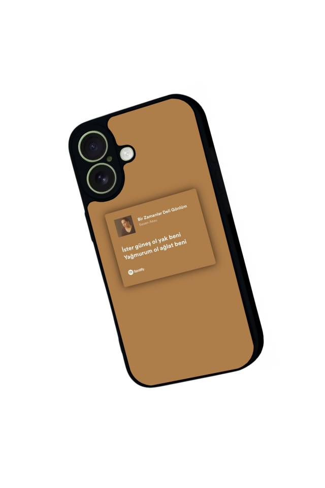 iPhone 17 Uyumlu Sarki Sozleri Tasarımlı Glossy Premium Kılıf
